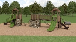 natural playground community build